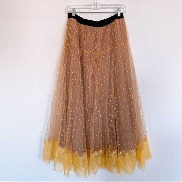 Self-Portrait Polka Dot MIDI Skirt - Picture 8 of 13